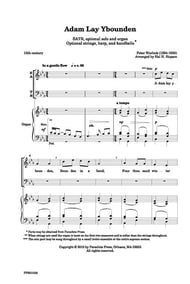 Adam Lay Ybounden SATB choral sheet music cover Thumbnail